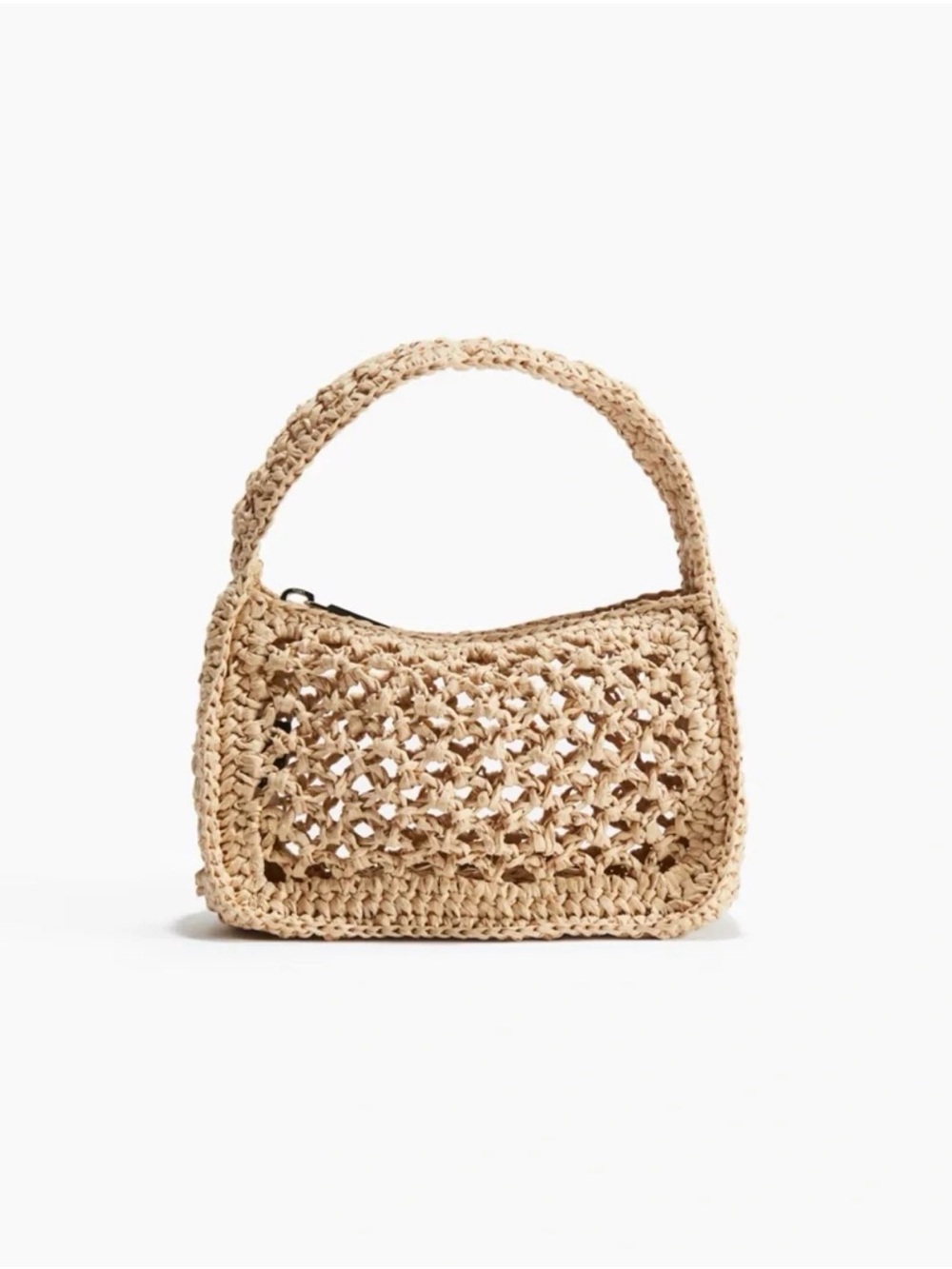 RARE NWT H&M Braided Straw HandBag Beige - H&M Original